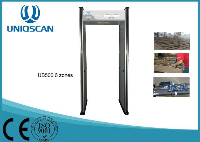 6 Zones Gate Metal Detectors For Security , Airport Metal Detectors