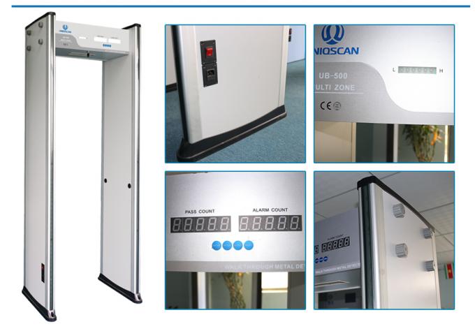 AC85V - 264V 6 Zones Security Walk Through Metal Detector 2 Years Warranty