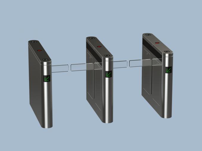 Full Automatic Flap Pedestrian Turnstile Gate Fast Speed With 10 Pairs Infrared Sensor