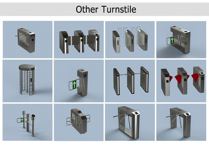 Square Full Height Pedestrian Security Gate Access Control For Airport / School