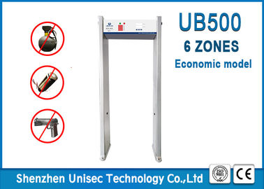 6 Zones Pass Through Metal Detector , 100 Sensitivity Archway Metal Detector