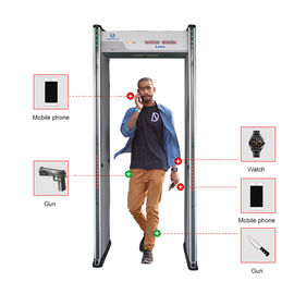 Adjustable Sensitivity Walk Through Metal Detector With LED Light And Sound Alarm