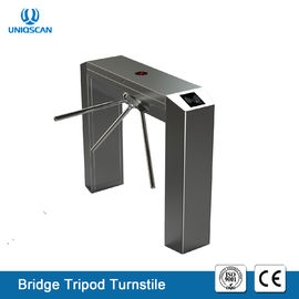 35 Person / Min Tripod Waist Height Turnstile QR Barcode Card Reader Fingerprint