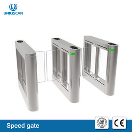 High Speed Pass Security Turnstile Gate , Retractable Waist High Turnstile Rfid Reader