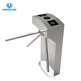 Vertical Tripod Turnstile Gate Entrance / Exit Gate Card Swipe Machine 24V DC Motor