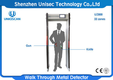 33 Zones Door Frame Metal Detector Walk Through Machine With 7 Inch LCD Display
