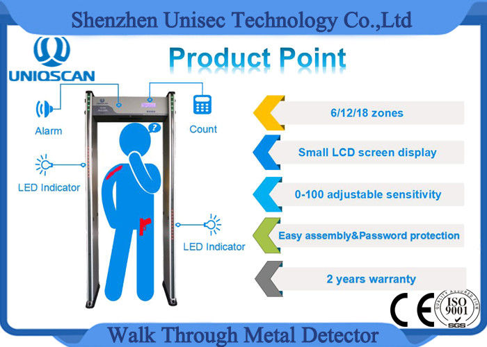 Muitl Zones Door Frame Metal Detector , 4 hours backup ...