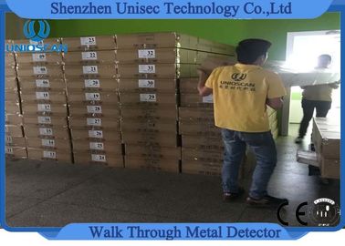 Adjustable Outdoor 6 Zones Walk Through Metal Detector Security System