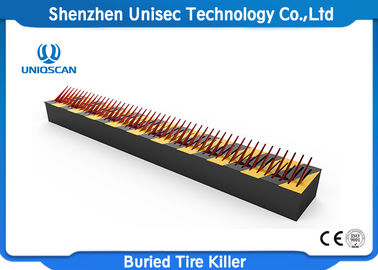 Police Road Tyre Spike Barrier With Reflective Strip , Tyre Deflation Spikes Electromechanical Paint