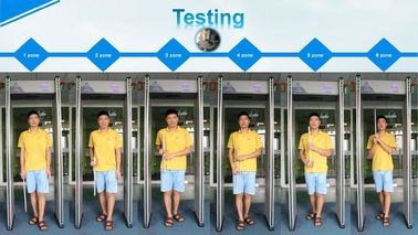 Multi Zones Archway Metal Detector Battery Backup For Airport Security Check