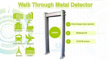 6 Digital Count Multi Zone Metal Detector Waterproof PVC Walk Through Gates