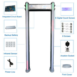 LCD Screen 18 Zone Walkthrough Metal Detector Security Guard Check Adjustable Sensitivity