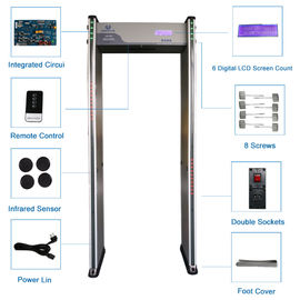 Small LCD Screen Gate Metal Detector Walk Through English Operating Software Easy Operate