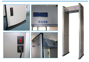 Small LCD Screen Gate Metal Detector Walk Through English Operating Software Easy Operate