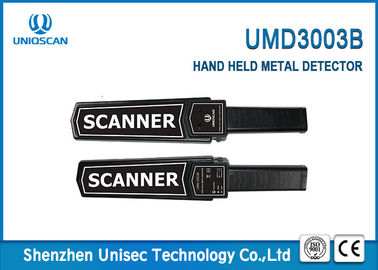 Black Pocket Economic Hand Held Metal Detector Portable For Security Check
