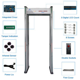 Adjustable Sensitivity Walk Through Metal Detector With LED Light And Sound Alarm