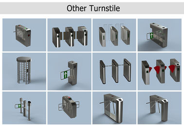 Durable Pedestrian Gate Access Control , Turnstile Security Doors 304 Stainless Steel