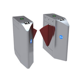 Security Pedestrian Barrier Gate , Automatic Retractable Flap Gate Barrier 24V DC Motor