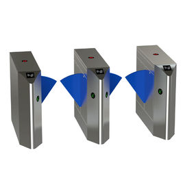 Security Pedestrian Barrier Gate , Automatic Retractable Flap Gate Barrier 24V DC Motor