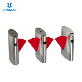 Security Pedestrian Barrier Gate , Automatic Retractable Flap Gate Barrier 24V DC Motor