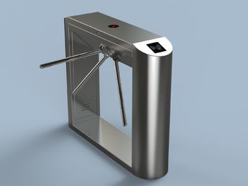Vertical 3 Arm Tripod Turnstile Gate SS Surface Access Control For Security Checking