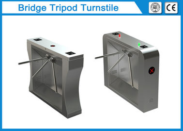 Automatic Waist Height Swing Tripod Turnstile Gate 304 Stainless Steel Bi Directional