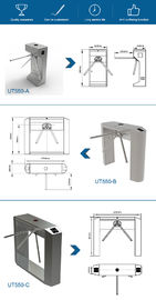 High Speed Automatic Pedestrian Security Gate 3 Roller Tripod Turnstile UT550D