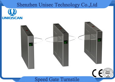 Full Automatic Flap Pedestrian Turnstile Gate Fast Speed With 10 Pairs Infrared Sensor