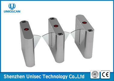Stainless Steel Bidirectional Security Flap Barrier Turnstile With Acrylic Panel