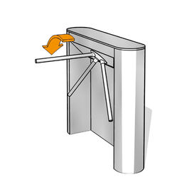 Dual Direction Tripod Security Turnstile Gate UT550-C Access System 304 Stainless Steel