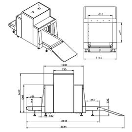 Jail Hotel Security X Ray Luggage Scanner Checking Machine 800*650mm Tunnel Size