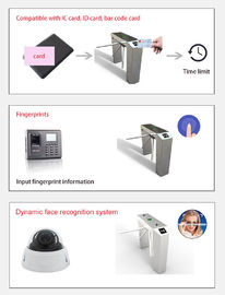 High Sensitivity Pedestrian Turnstile Gate UT550-C Access System Support Fire Alarm System
