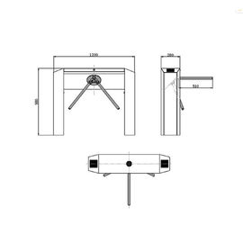 Dual Direction Tripod Security Turnstile Gate UT550-C Support Access System 24V