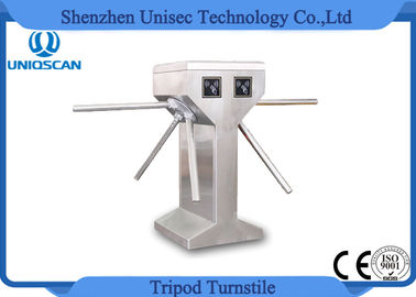 Double Lanes Vertical Tripod Turnstile Gate Stainless Steel 550mm Channel Width