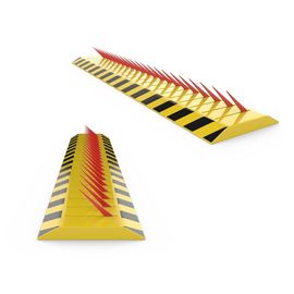 Yellow Color Tyre Spike Barrier / Killer Waterproof Function , Stainless Steel Material tyre killer