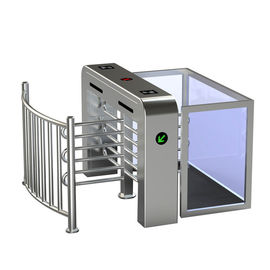 Half Height Security Turnstile Gate Single Lane RFID Card Reader 35 Persons / Min