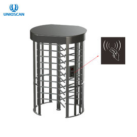 Electric Stainless Steel Access Control Turnstile Gate Full Height With IC ID Card Reader