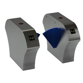 Security Flap Barrier Gate Turnstile Waist Height Pedestrian Control System With Biometrics