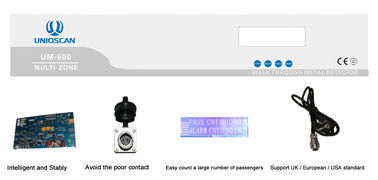 IP67 Waterproof Walk Through Metal Detector Gate 18 Zones Visible / Audible Alarm