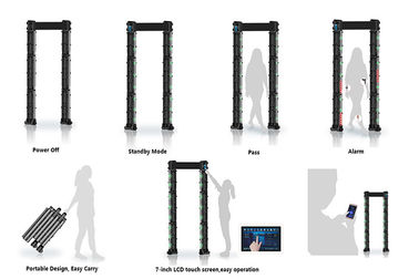 Portable Walk Through Security Scanners Detector Automatic Counting IP55 AC85-264V