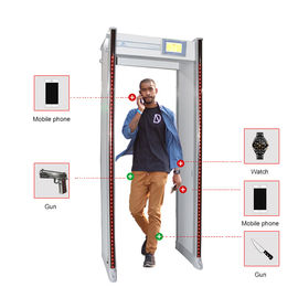 Outdoor Walk Through Metal Detector 33 Zone UZ800 7 Inch LCD Screen 300 Sensitivity Level