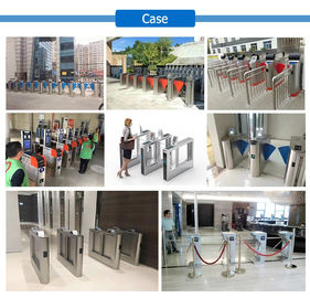 Pedestrian Vertical Swing Turnstile Gate Automatic Sliding Security Entrance Control