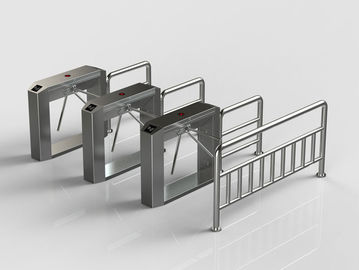 Fingerprint RFID Card Reader Bridge Tripod Barrier Gate Mechanism Counter Entry Security System