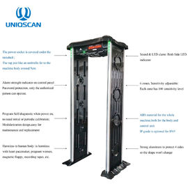 UNIQSCAN New Design Security Walk-Through Door Frame Metal Detector Gate 6 Zones ABS materials and IP65 waterproof
