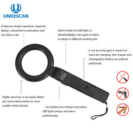 Round Detect Area Hand Held Metal Detector Super Wand Folding Standard 9V Battery