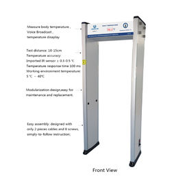 18 Zones Walk Through Metal Detector Gate Infrared Sensor Body Temperature Testing Security Scanner UB500