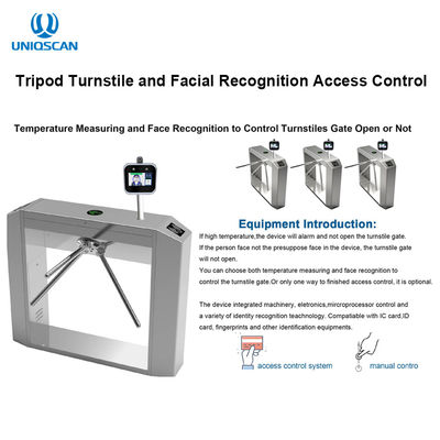 AI Facial Recognition IP54 RS485 SS304 Flap Barrier Turnstile
